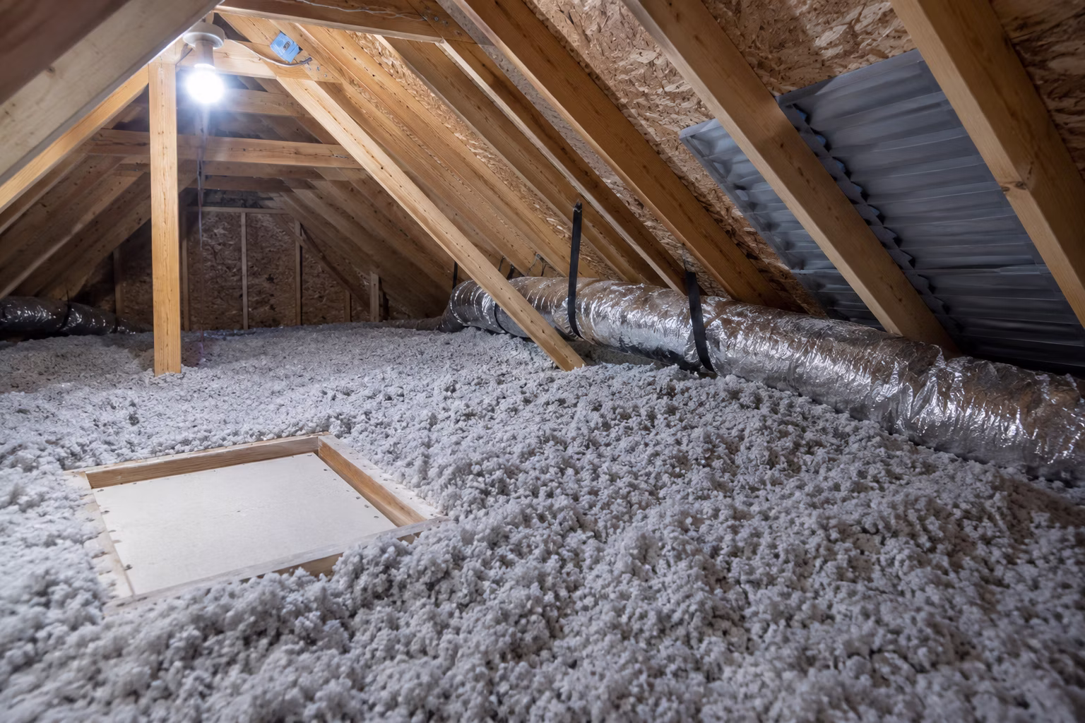 Blown-in attic insulation installed in a South Jersey and Southeastern Pennsylvania home